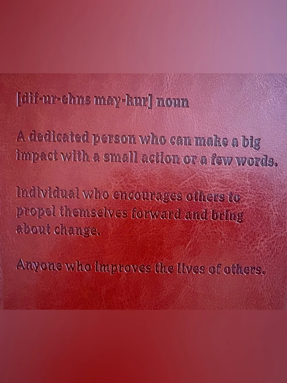 Source Unknown Red Leader & Difference Maker Hardcover Journals
